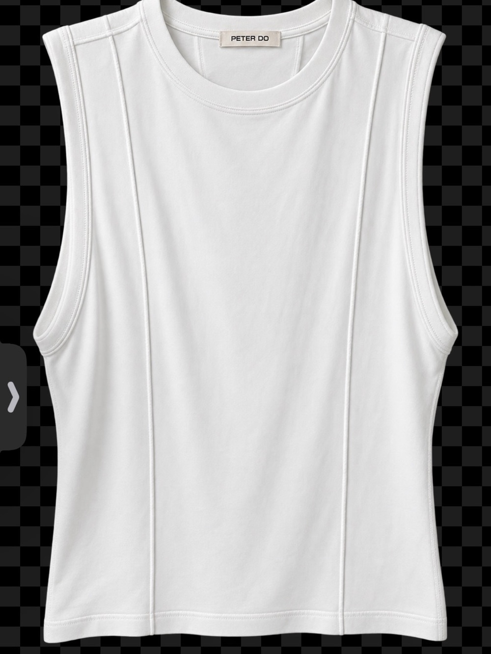 PETER DO White Paneled Crewneck Tank